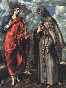 El Greco Saints John the Evangelist and Francis oil